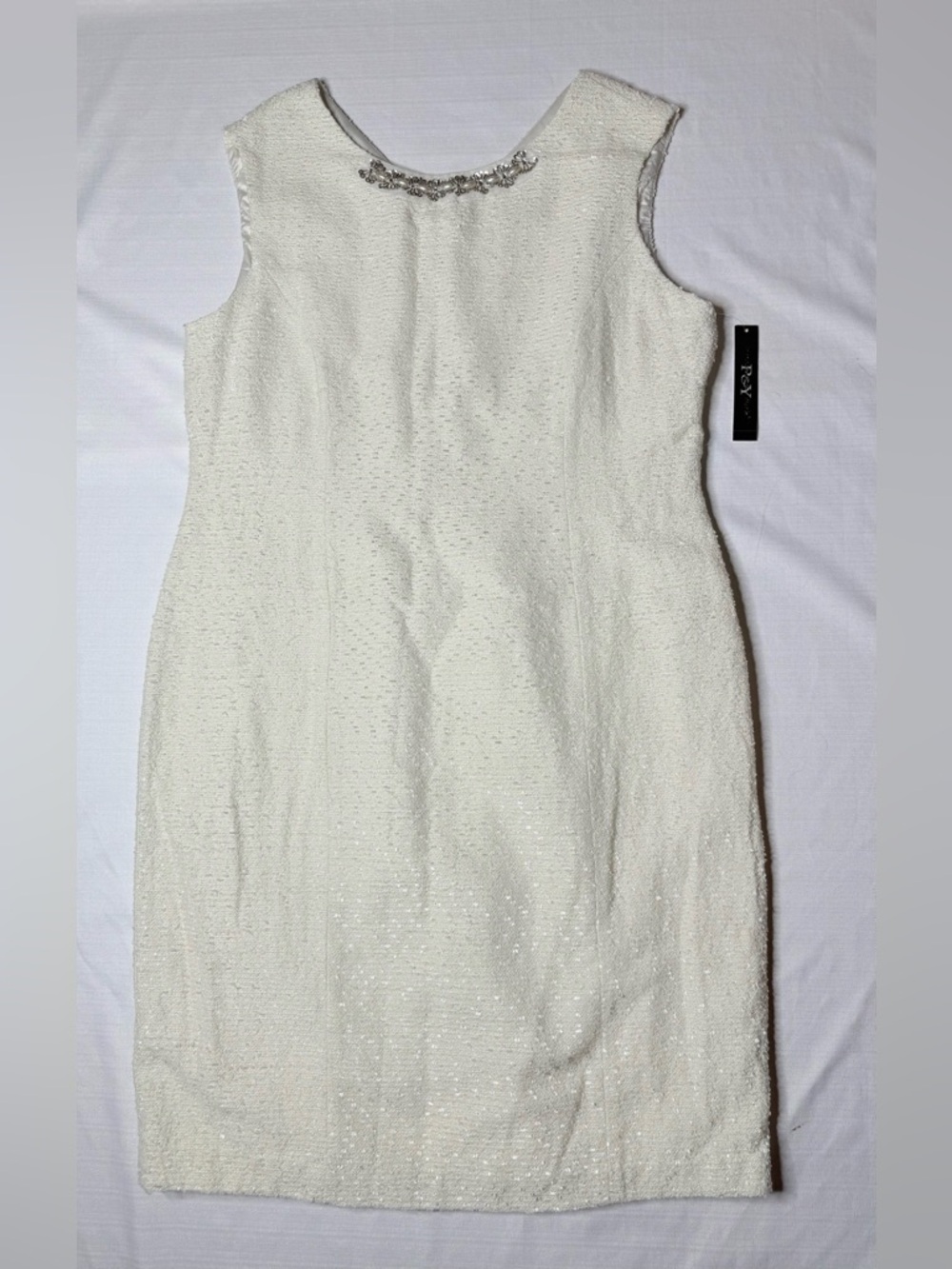 Preston & York Women’s Embellished Sleeveless Jacquard Dress Size 18 New